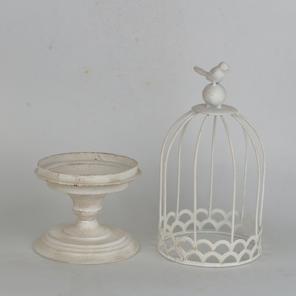 Kovový stojan na kvety klietka 40cm