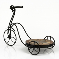 Kovový stojan na kvetiny trojkolka 44x21x31,5cm