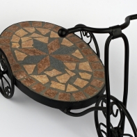 Kovový stojan na kvetiny - trojkolka 46x27x23