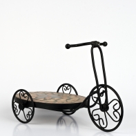 Kovový stojan na kvetiny - trojkolka 46x27x23