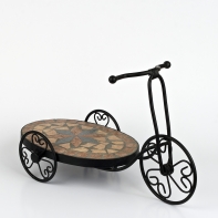 Kovový stojan na kvetiny - trojkolka 46x27x23