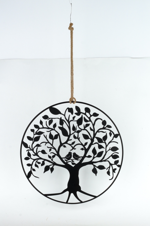 Kovový strom života čierny 30cm