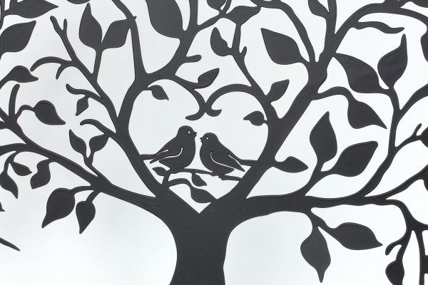 Kovový strom života čierny 30cm