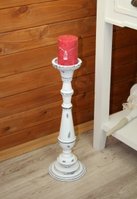 Kovový svietnik biely 50cm