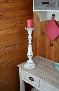 Kovový svietnik biely 50cm