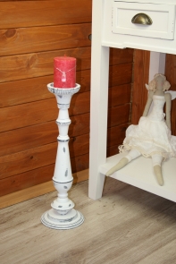 Kovový svietnik biely 50cm