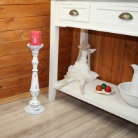 Kovový svietnik biely 50cm