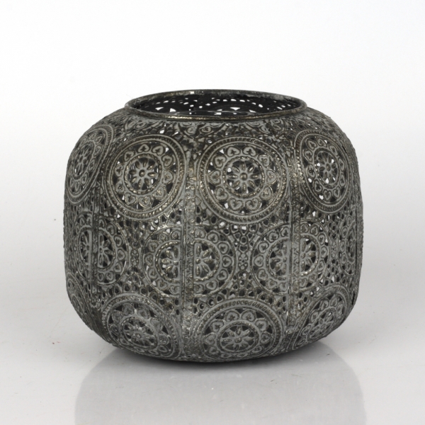 Kovový svietnik guľa 13,5cm