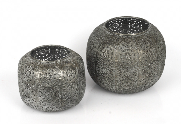 Kovový svietnik guľa 16,5cm