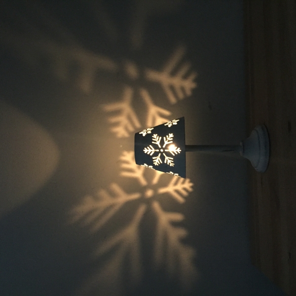 Kovový svietnik - lampa 12x24x12cm