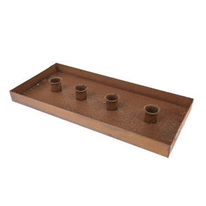 Kovový svietnik na 4 sviečky 25 x 15 cm