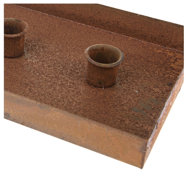 Kovový svietnik na 4 sviečky 25 x 15 cm