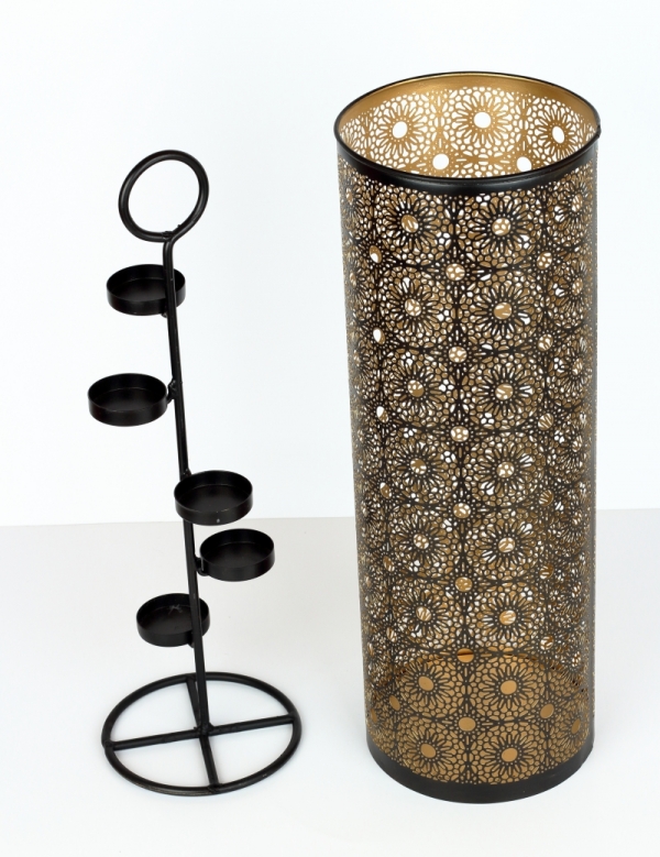 Kovový svietnik na čajové sviečky 50cm