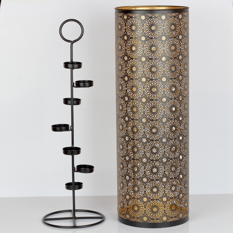 Kovový svietnik na čajové sviečky 65cm