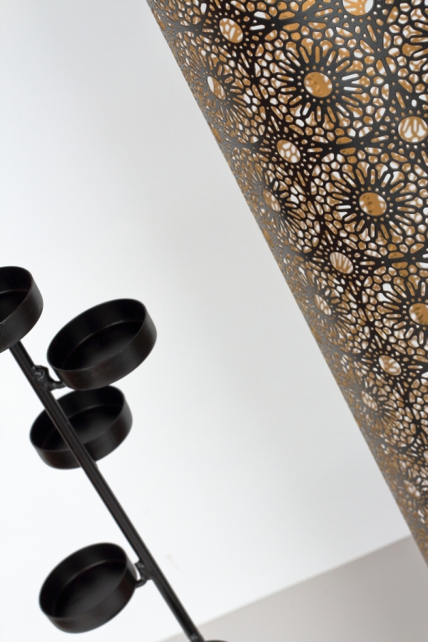 Kovový svietnik na čajové sviečky 65cm