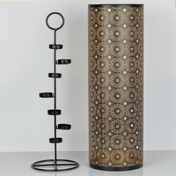 Kovový svietnik na čajové sviečky 65cm