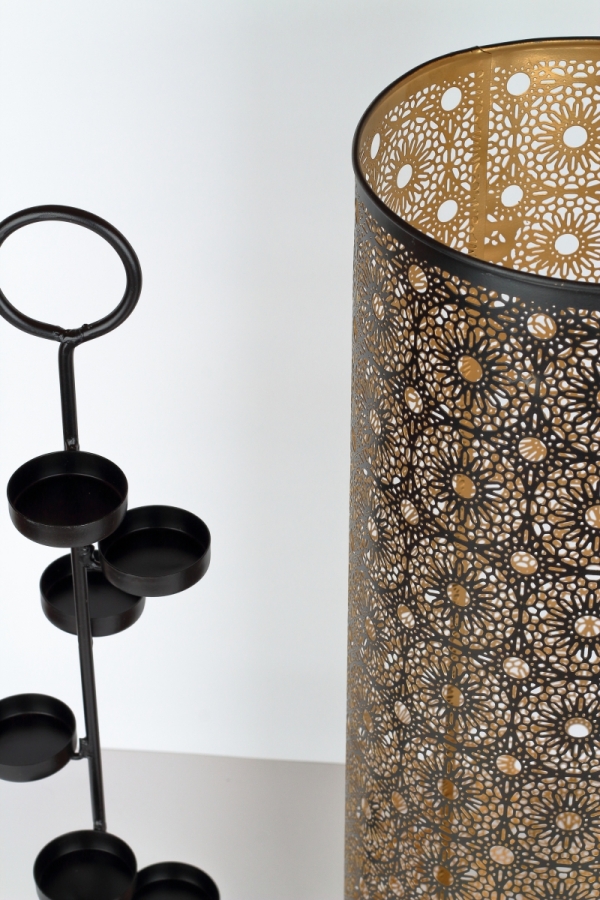 Kovový svietnik na čajové sviečky 65cm