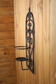 Kovový svietnik na stenu 42cm