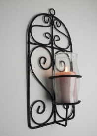 Kovový svietnik na stenu 42cm