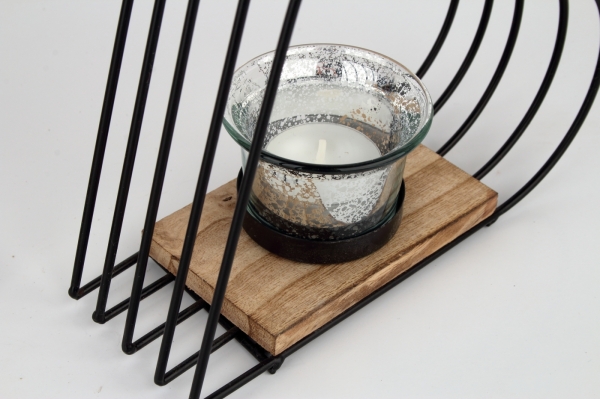 Kovový svietnik srdce 21x18x10cm