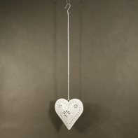 Kovový svietnik srdce