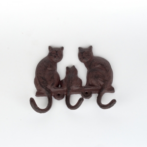 Kovový vešiak na stenu 3 mačky