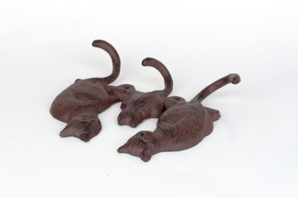 Kovový vešiak na stenu 3 mačky