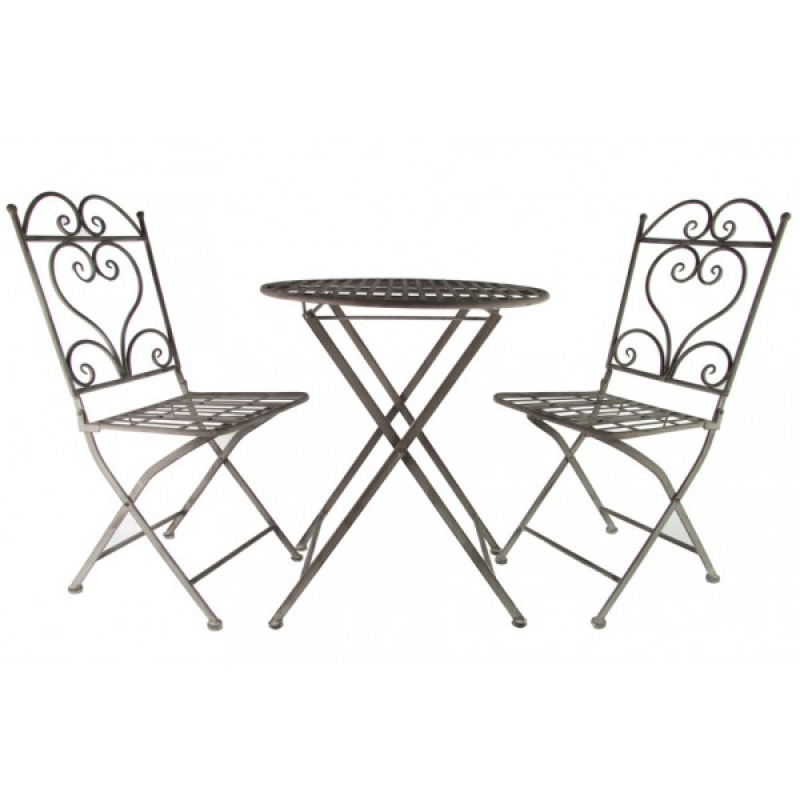 Kovový záhradný nábytok patina