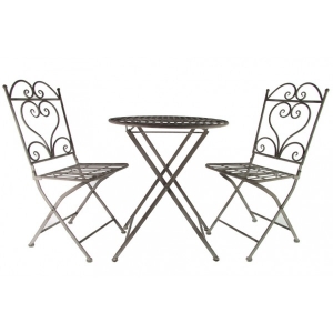 Kovový záhradný nábytok patina