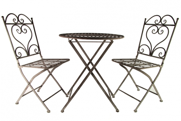 Kovový záhradný nábytok patina