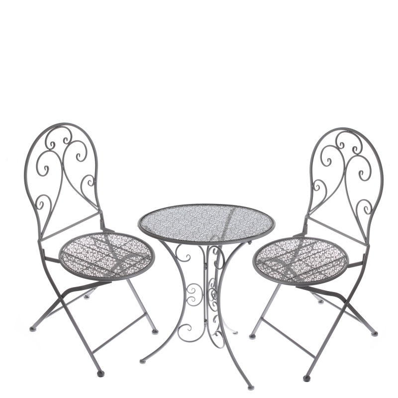 Kovový záhradný nábytok stôl a 2 stoličky