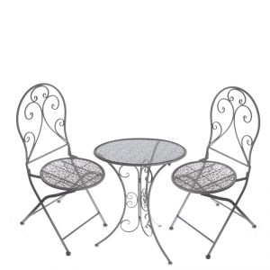 Kovový záhradný nábytok stôl a 2 stoličky
