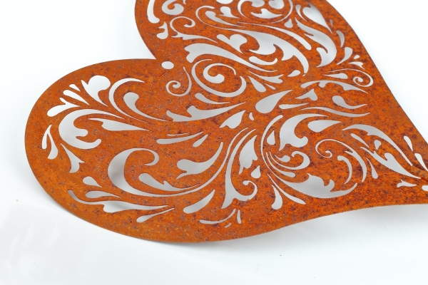 Kovový zápich do záhrady srdca 72 cm