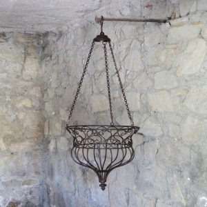 Kovový záves na kvety 36cm