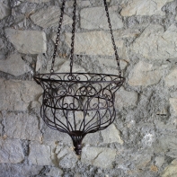 Kovový záves na kvety 36cm