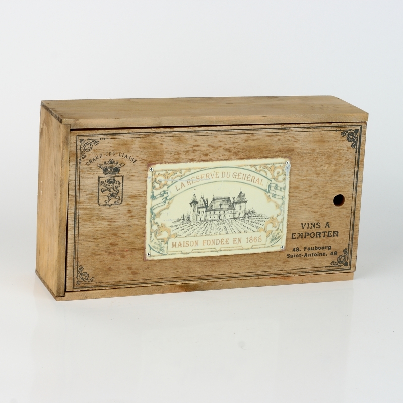 Krabička drevená s vysúvacím vekom 32x18x8,5cm