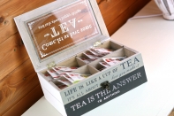 Krabička na čaj 2 poschodia 23x15x10cm