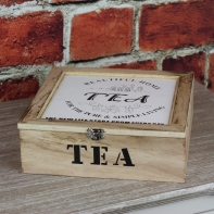 Krabička na čaj Beautiful home 23x23cm