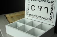 Krabička na čaj s českým nápisom 6,5 x 16,5x24cm