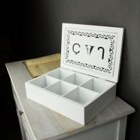 Krabička na čaj s českým nápisom 6,5 x 16,5x24cm