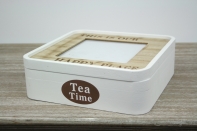 Krabička na čaj s fotorámikom 20,5x20,5 cm