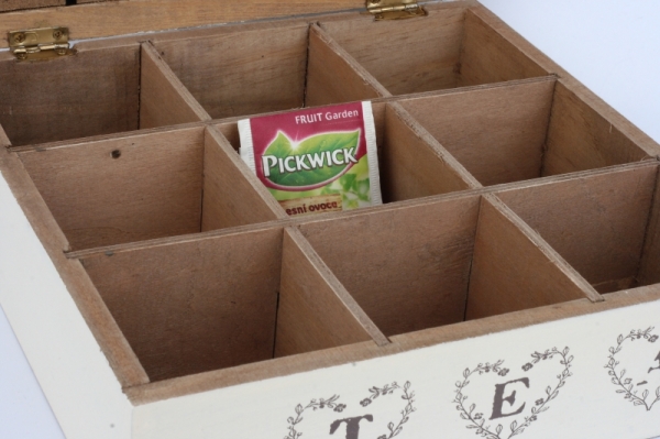 Krabička na čaj s kohútom 24x24cm