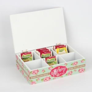 Krabička na čaje s růžemi 24x16x6cm