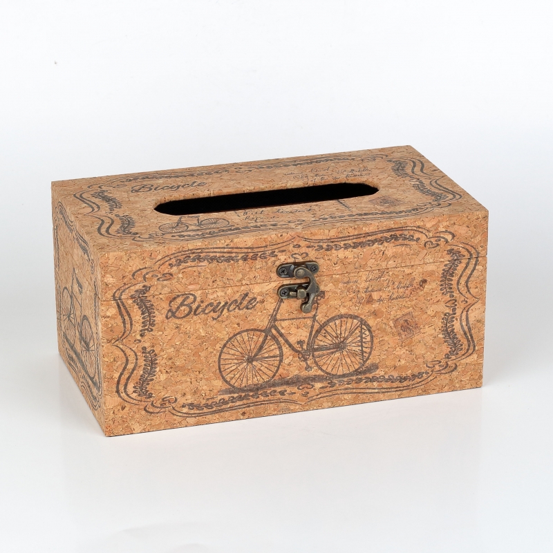 Krabička na vreckovky korek 25x14x12cm