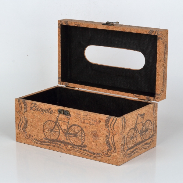 Krabička na vreckovky korek 25x14x12cm