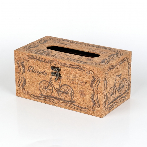 Krabička na vreckovky korek 25x14x12cm