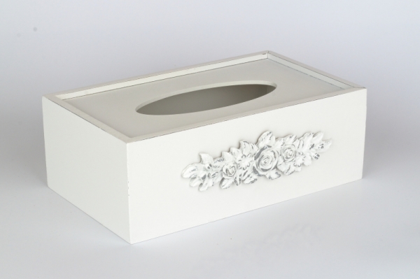Krabička na vreckovky s motívom ruží 9x26x15cm