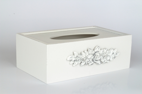 Krabička na vreckovky s motívom ruží 9x26x15cm