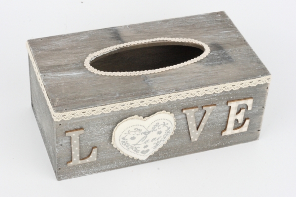 Krabička na papierové vreckovky LOVE 24x13x9,5cm