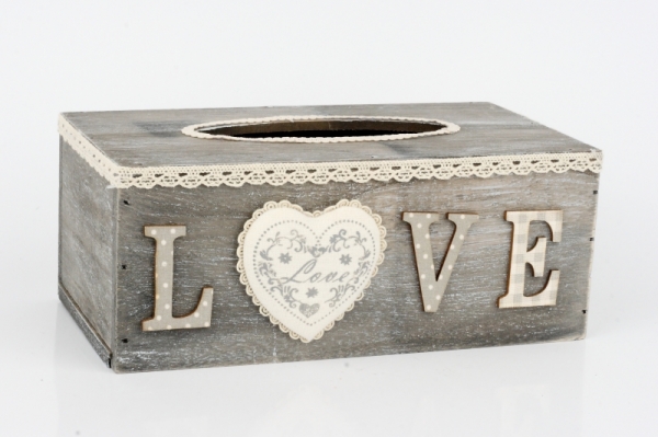 Krabička na papierové vreckovky LOVE 24x13x9,5cm